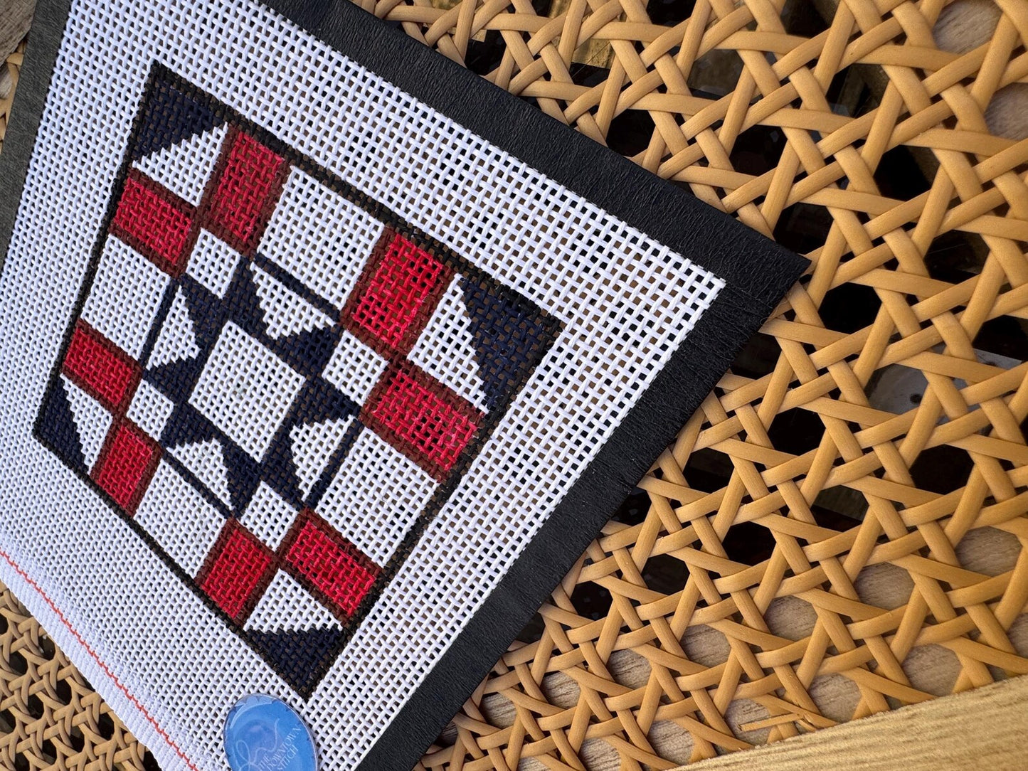 Needlepoint - Army Star Quilt Square