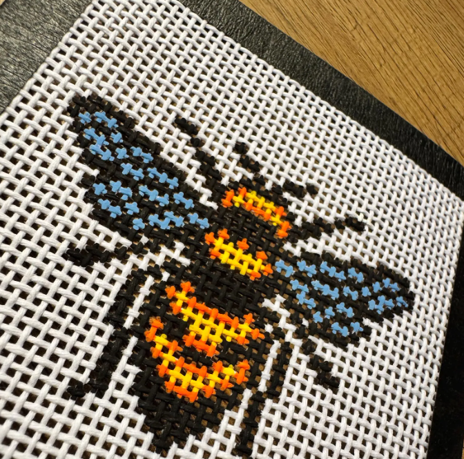 Mini Needlepoint Canvas | Bee Pattern Kit