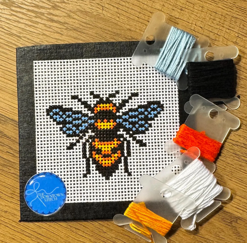 Mini Needlepoint Canvas | Bee Pattern Kit