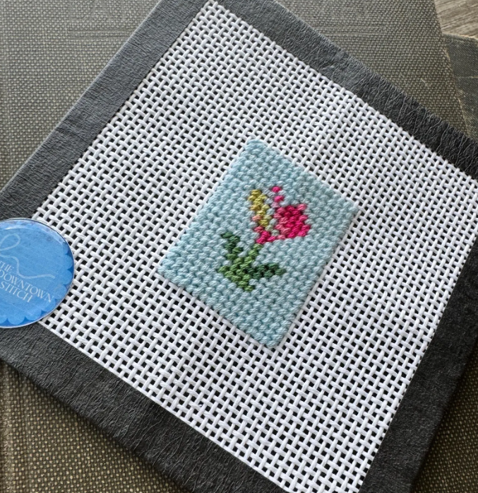Mini Needlepoint Canvas | Spring Tulip