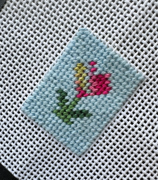 Mini Needlepoint Canvas | Spring Tulip