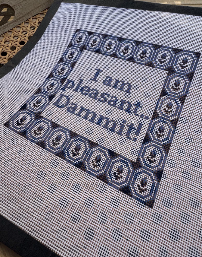 I Am Pleasant Needlepoint Canvas 8x8 | Steel Magnolias