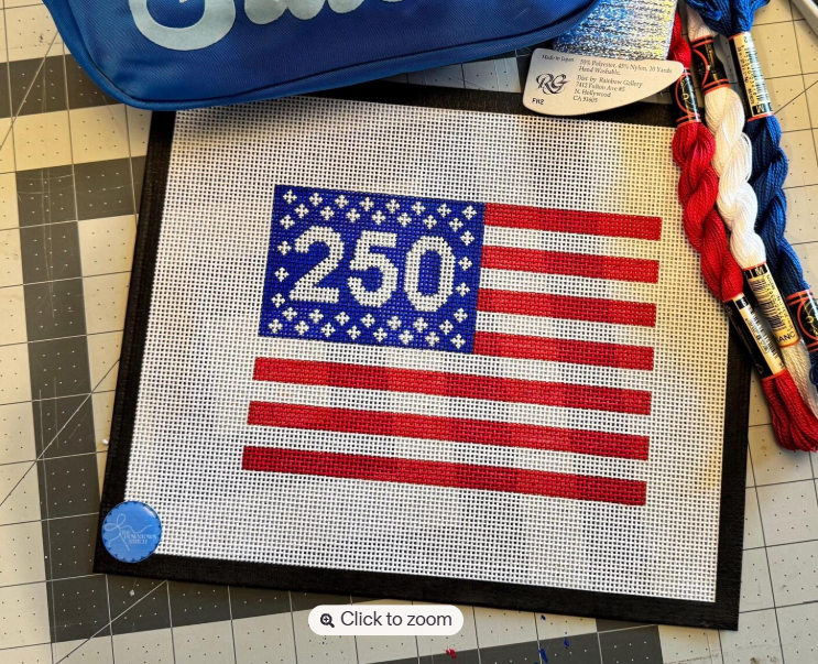 America 250 Flag Needlepoint Canvas | 13 Mesh