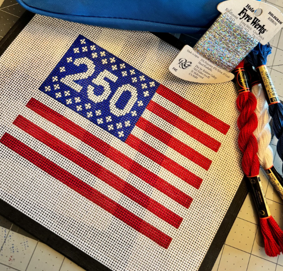 America 250 Flag Needlepoint Canvas | 13 Mesh